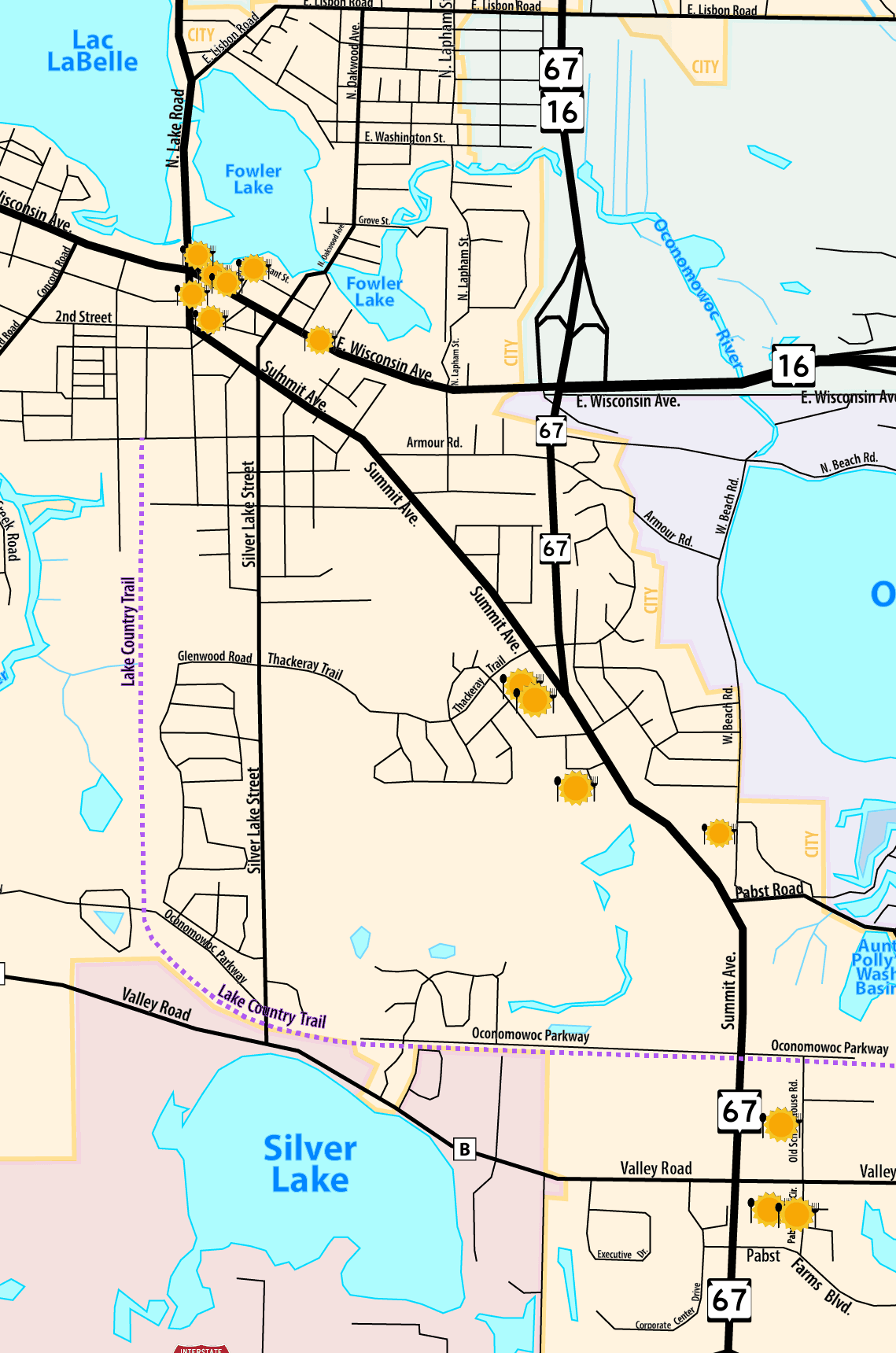 Oconomowoc Outdoor Dining Map