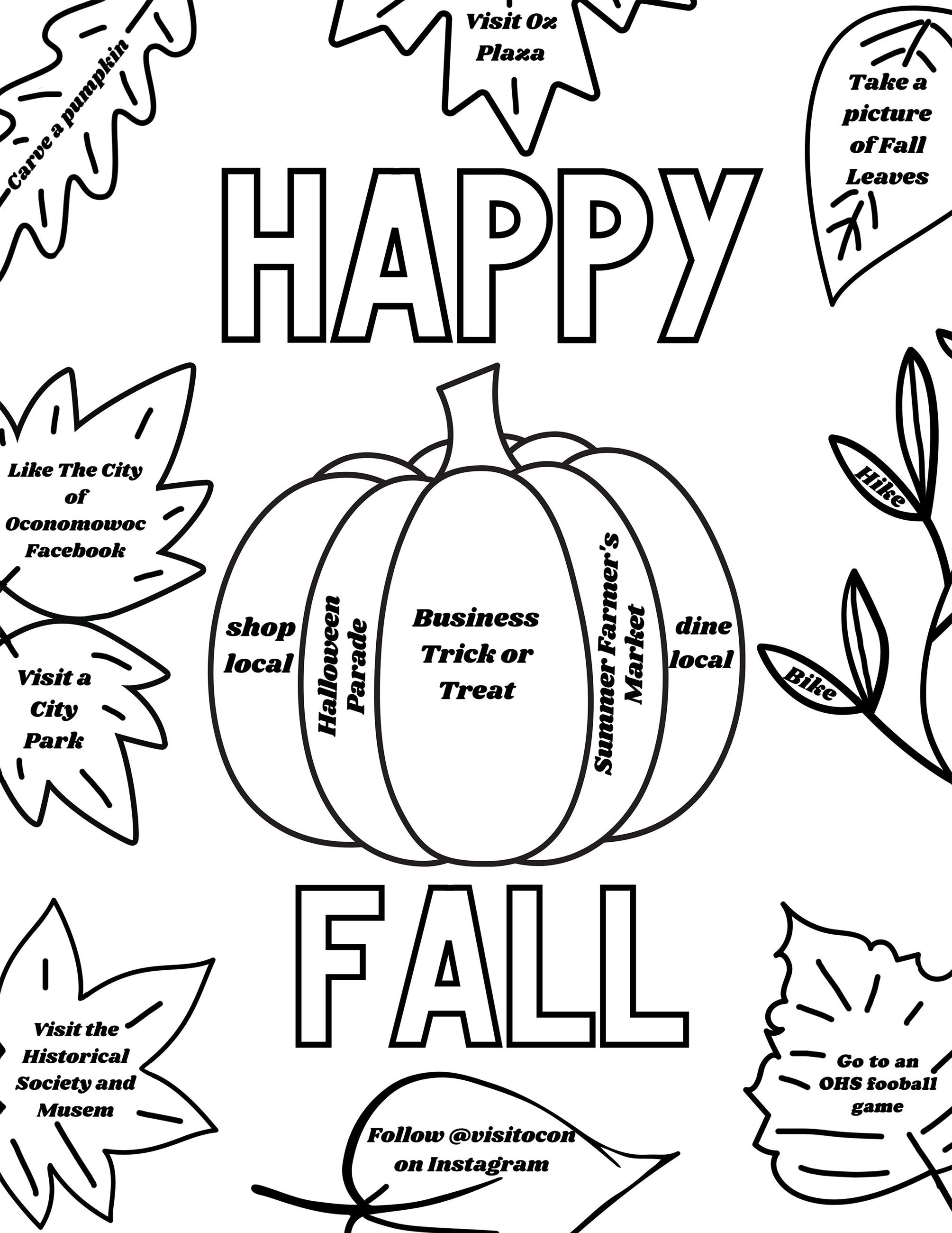 Fall Coloring Page 